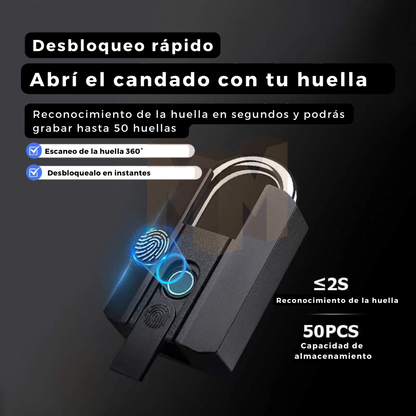 Candado Inteligente Bluetooth TTLock con Huella, Llave y Aplicación