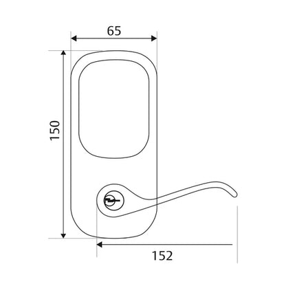 Cerradura Inteligente Llave Y Táctil Con Manija Yale YRL 221